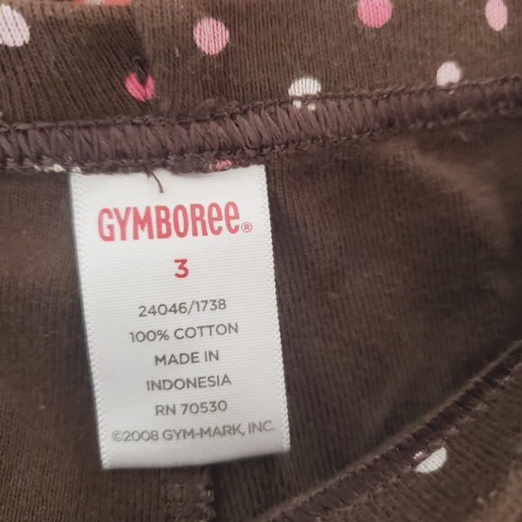 Bundle 4 Pair Gymboree 3T cotton leggings polka dot dog and owls - Picture 5 of 7